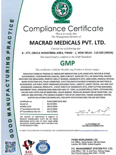 Certificate GMP