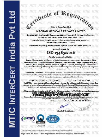 MTIC ISO 13485 2016 - MD 0024